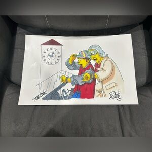 Back to the future & Simpson crossover custom art print!